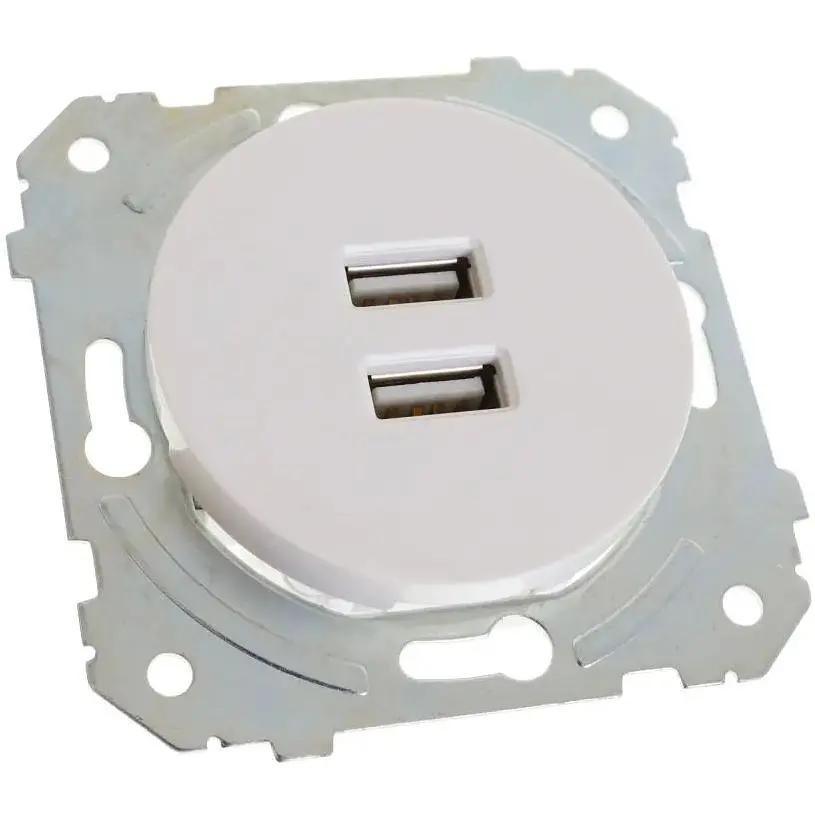 Розетка Brille біла WB-2USB wh (42-291) - фото 4