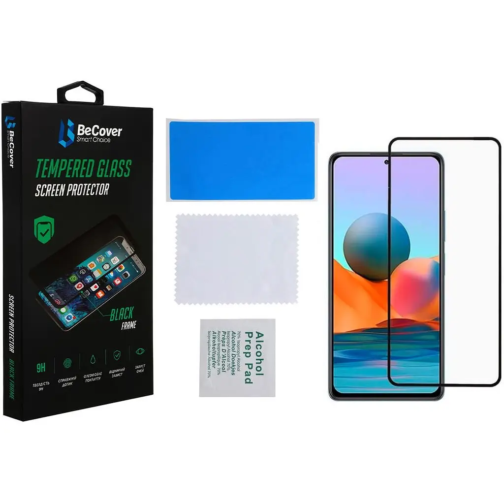 Защитное стекло BeCover для Xiaomi Poco M4 Pro 5G / Redmi Note 11T 5G Black (707041) - фото 3