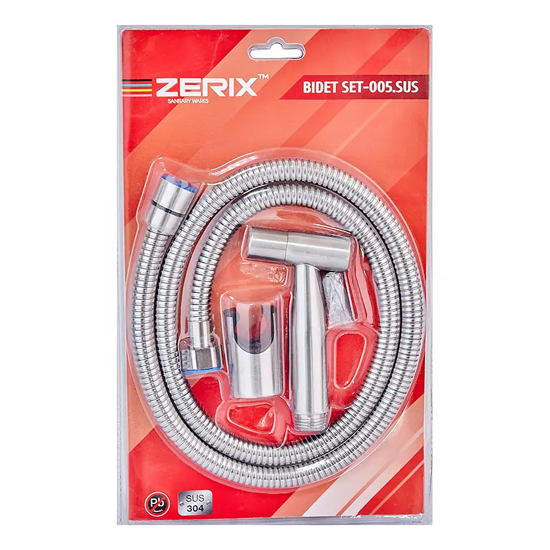 Гигиенический гарнитур Zerix Bidet SET-005.SUS ZX5026, Нержавеющая сталь - фото 3