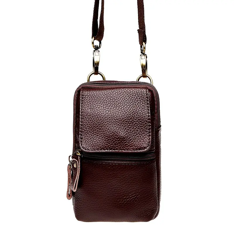 Чоловіча сумка через плече Keizer K11024-brown 17х11х6 см Коричневий - фото 2