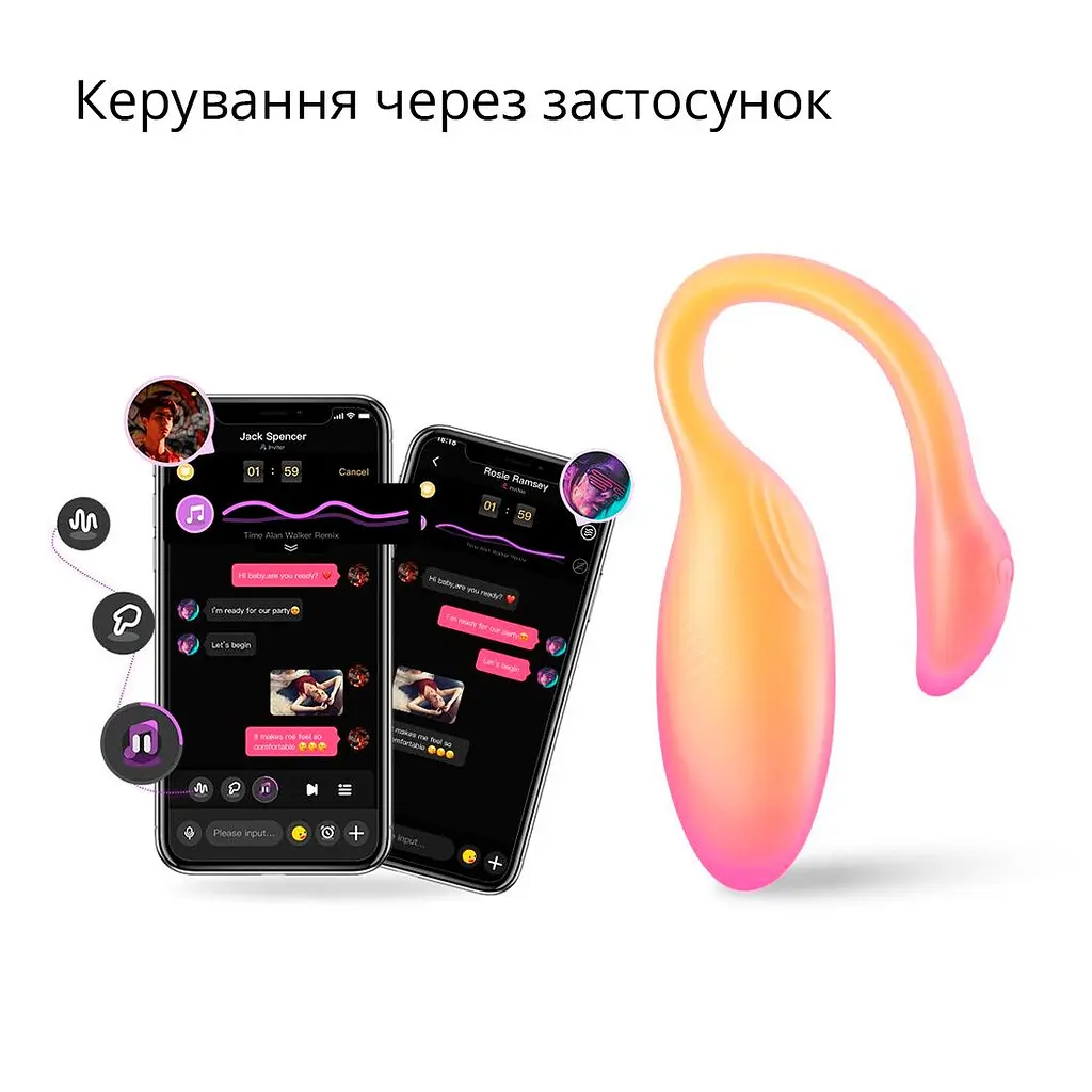 Смарт-віброяйце Magic Motion Flamingo Max Orange 2 в 1: віброяйце та тренажер Кегеля, 10 режимів - фото 2
