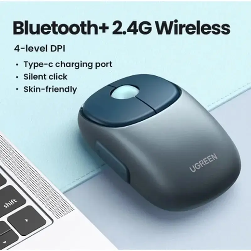 Мишка Ugreen MU102 Wireless/Bluetooth Black (90538) - фото 2