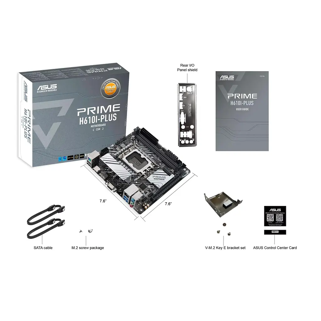 Материнская плата PRIME H610I-PLUS-CSM s1700 H610 2xDDR5 M.2 HDMI D-Sub DP mITX Asus teh0019013 - фото 3
