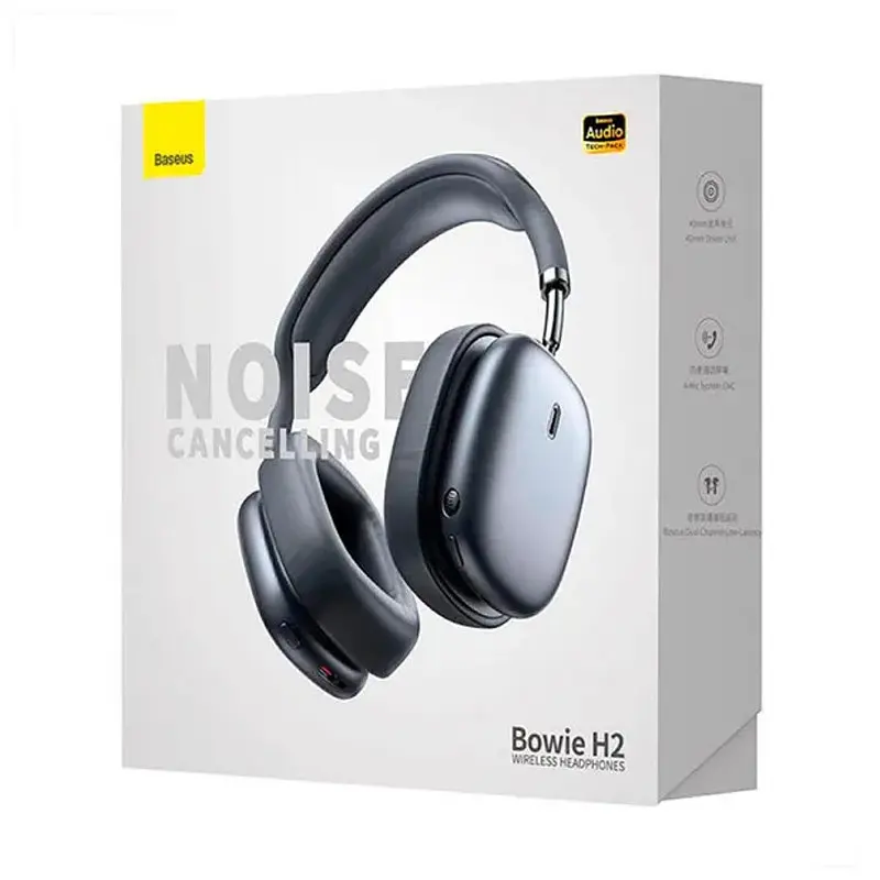 Накладные беспроводные наушники Baseus Bowie H2 (NGTW260001) Gray - фото 6
