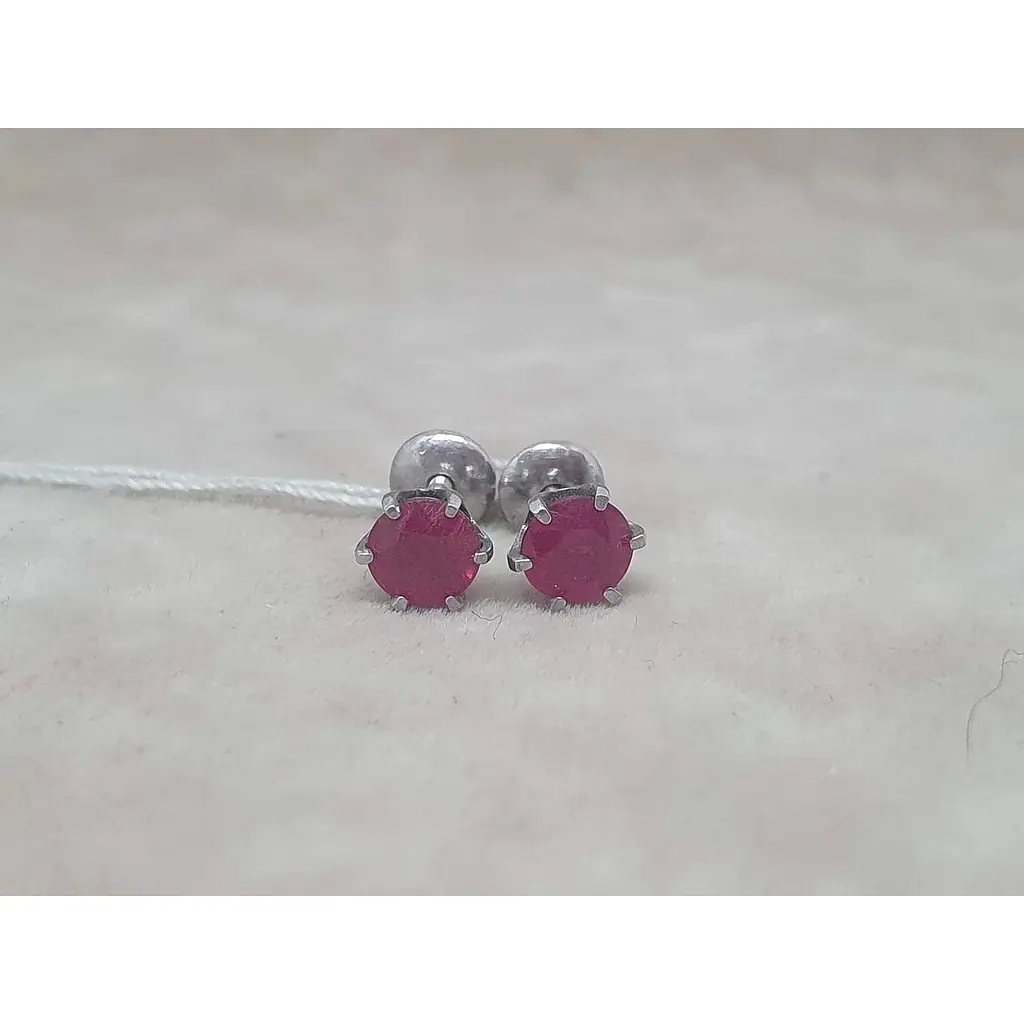 Серебряные серьги Агни Ранет с рубином. 2637/9Р-RUB - фото 3