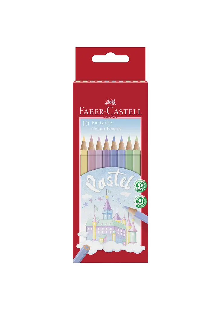 Набір олівців 10 кол. FABER CASTELL пастель (111211) - фото 3