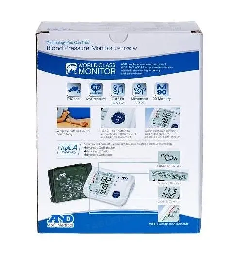 Тонометр AND UA-1020w Afib с адаптером автоматический на плечо - фото 6
