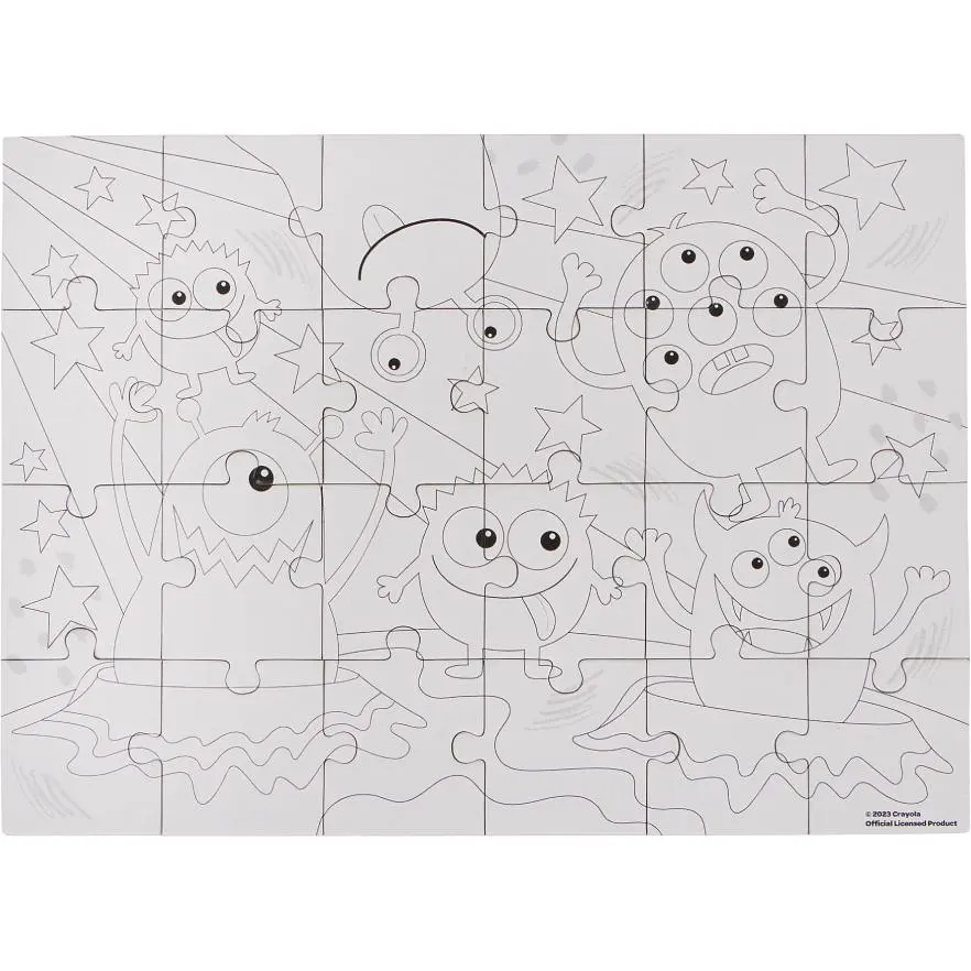 Пазл-раскраска Crayola Монстры с карандашами 24 элемента (15919-A) - фото 2