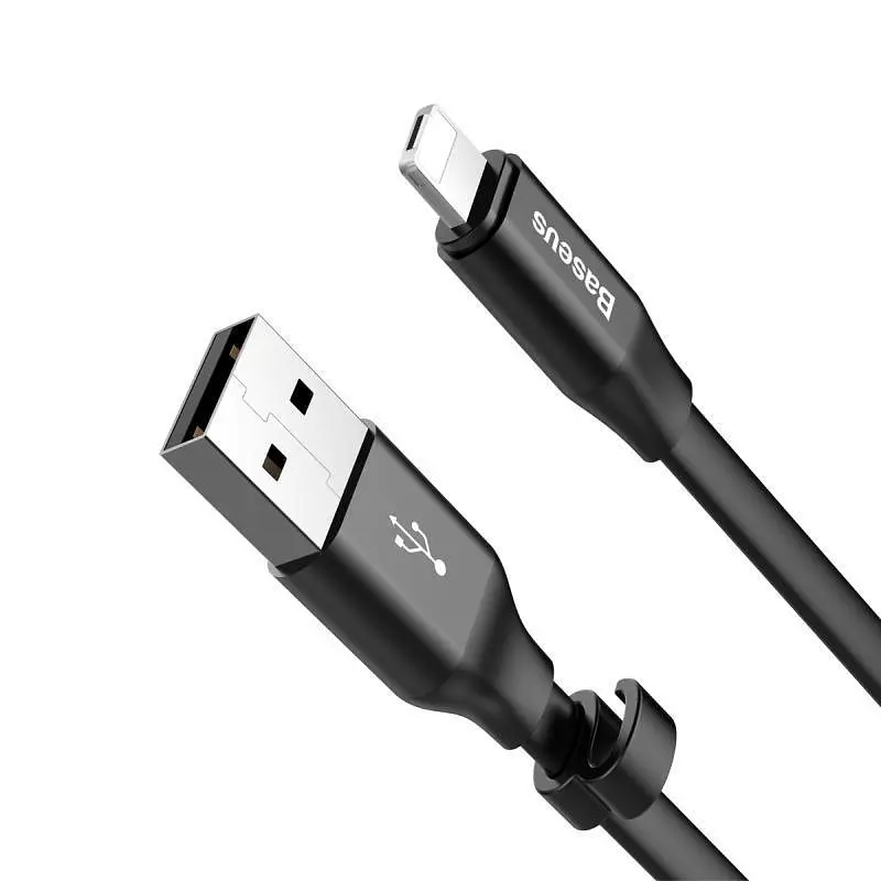 Кабель Baseus Two-in-one Portable Cable USB to Lightning + MicroUSB 2A 0.23m CALMBJ-01 Black - фото 2