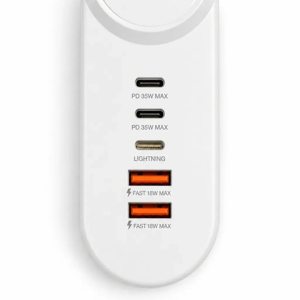 Зарядний пристрій XoKo 2xUSB QC 18W + 2xUSB-C PD35W (XK-QC-505) - фото 3