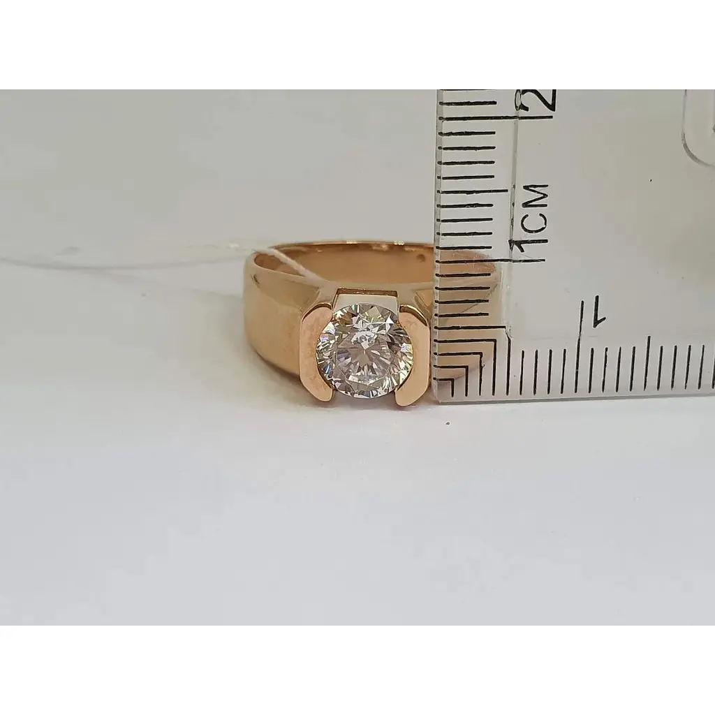 Золоте кільце Tango з фіанітом. 380439 19 - фото 5