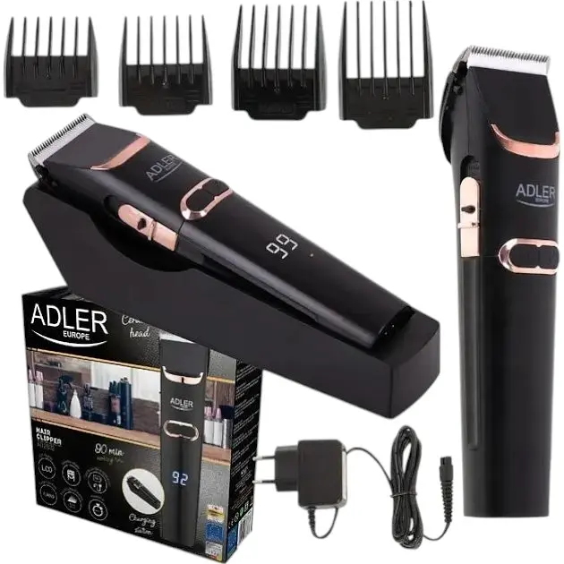 Машинка для стрижки аккумуляторная Adler AD 2832 + насадки - фото 6