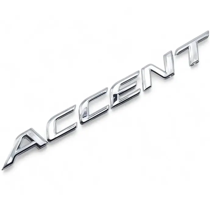 Емблема напис ACCENT для Hyundai хром 188х17 мм (863111R000)