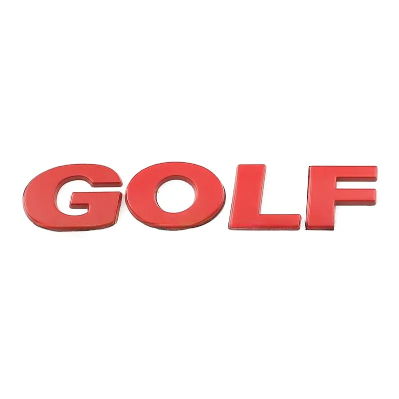 Емблема напис GOLF Гольф для Volkswagen Червоний 121x26 мм на скотчі (Завод) - фото 2