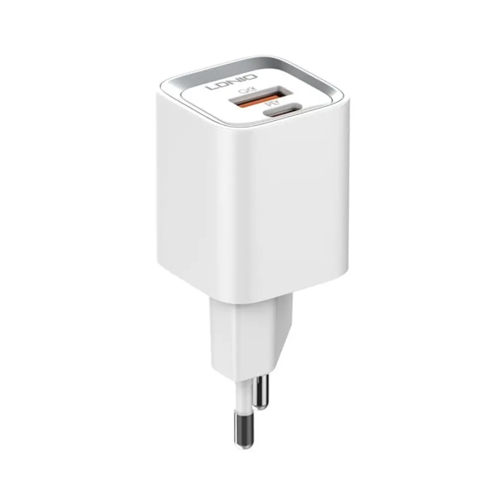 Зарядний пристрій Ldnio A2318C USB/ Type-C QC PD білий + кабель Type-C to Type-C - фото 5