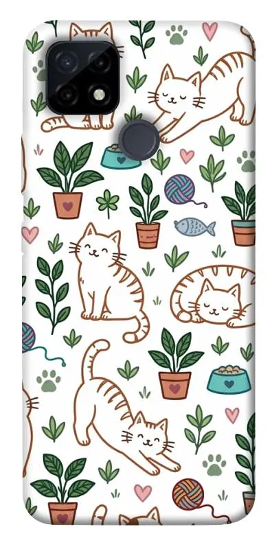 TPU чохол Demsky Cats pattern для Realme C12