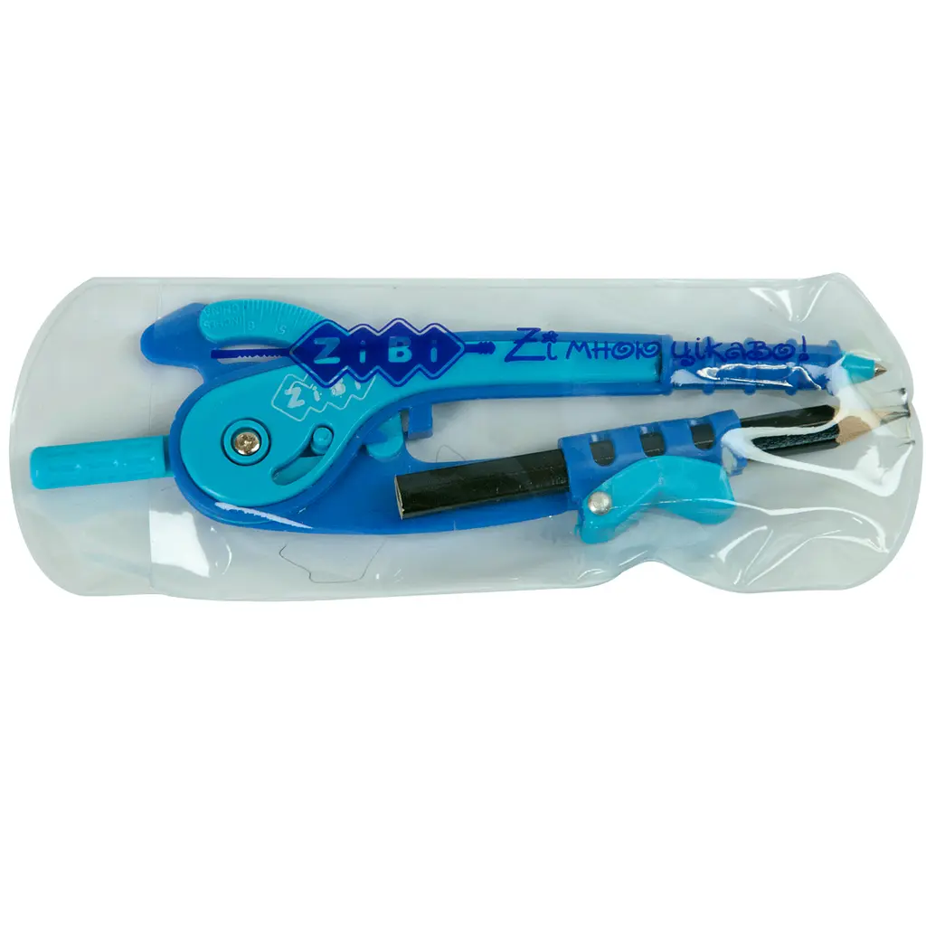 Циркуль ZiBi Smart Line пластиковий зі шкалою фіолетово-блакитний (ZB.5396-07) - фото 2