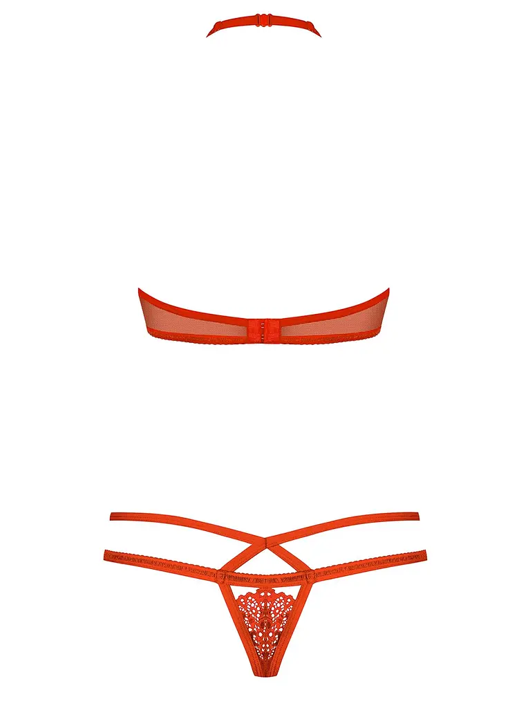Комплект белья Obsessive 838-SET-3 S/M красный - фото 6