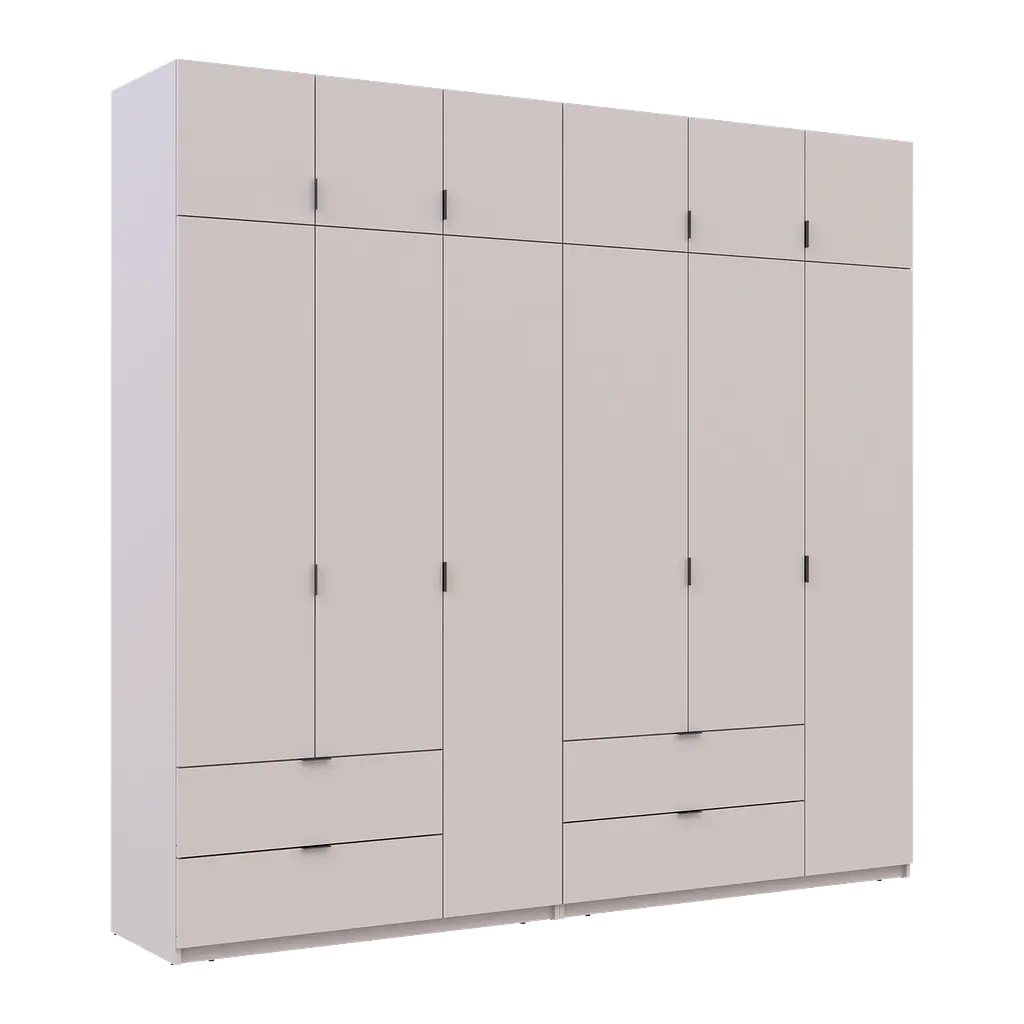 Розпашна Шафа для одягу Doros Лукас Кашемір 3+3 ДСП 255х50х240 (42005112) - фото 6