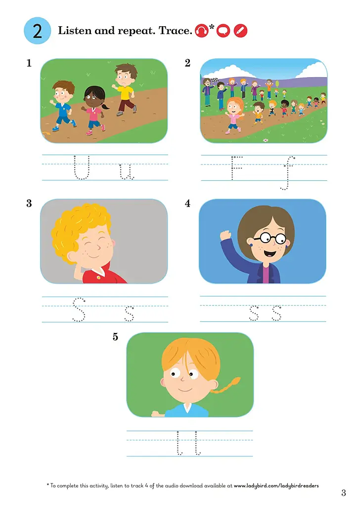 Ladybird Readers Starter A The Fun Run Activity Book - - фото 3
