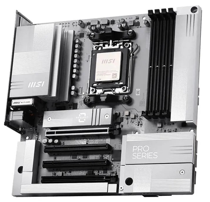 Материнська плата MSI PRO B850M-A WIFI PZ (PRO B850M-A WIFI PZ) (Socket AM5, AMD B850, Micro-ATX) - фото 2