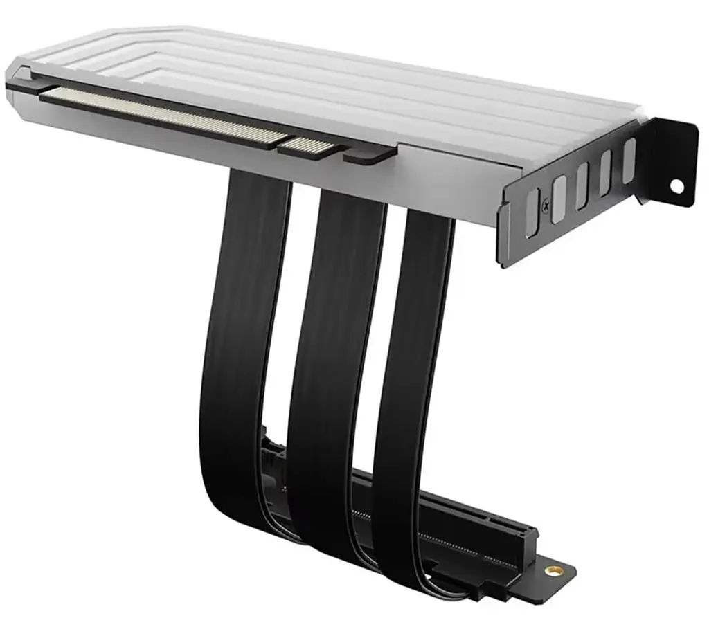 Райзер Hyte PCIE40 4.0 Luxury Riser Cable 200mm White - фото 2