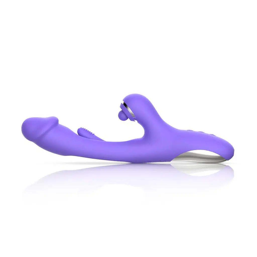 Вібратор-кролик із вагінальним відростком Good Vibes Only - Tess Rabbit Vibrator with G-Spot Stimulator - фото 3