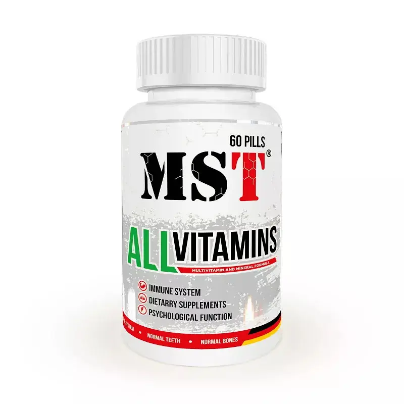 Вітаміни та мінерали MST Nutrition AllVitamins, 60 таблеток