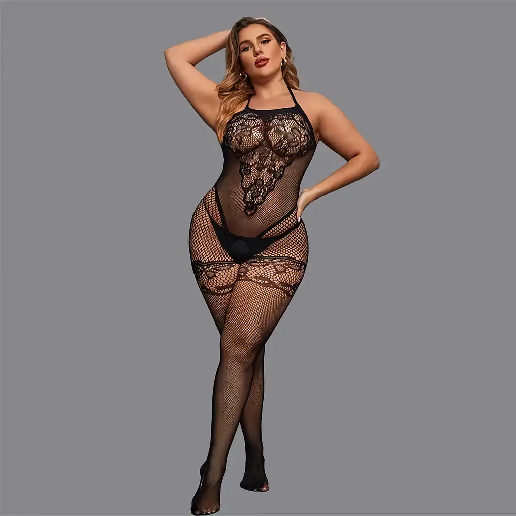 Бодістокінг з відкритим доступом L-XXL Чорний - фото 4