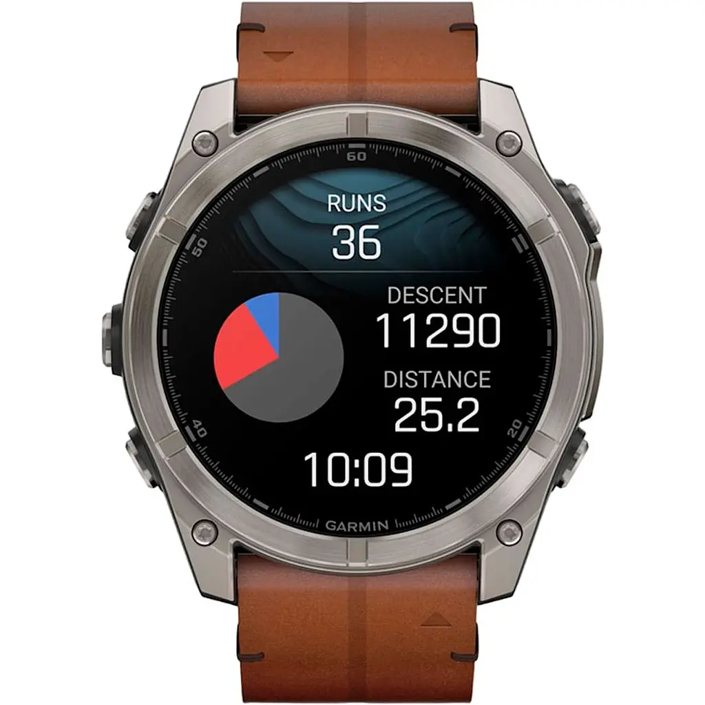 Смарт-годинник Garmin Fenix 8 AMOLED Sapphire 51mm Titanium with Chestnut Leather Band [010-02905-40] [115083] - фото 11