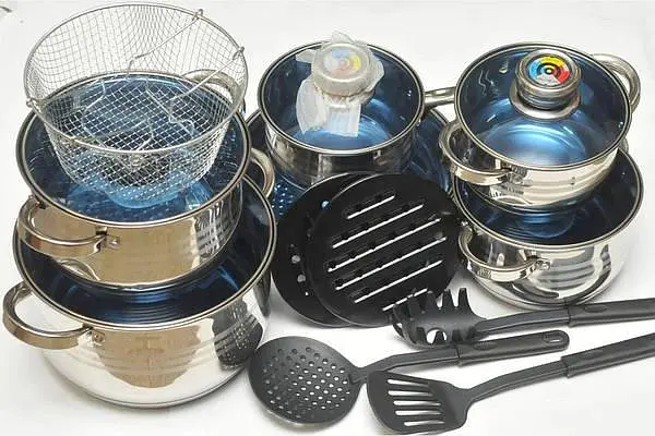 Набор кастрюль со сковородой и крышками Royalty Line RL-1801B из нержавеющей стали - фото 6