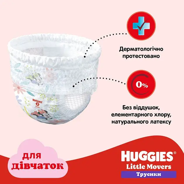 Підгузки-трусики для дівчаток Huggies Pants 4 (9-14 кг) 72 шт. - фото 10