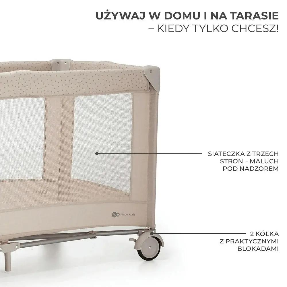 Манеж-кровать Kinderkraft Joy 2 Beige (5902533925124) - фото 3