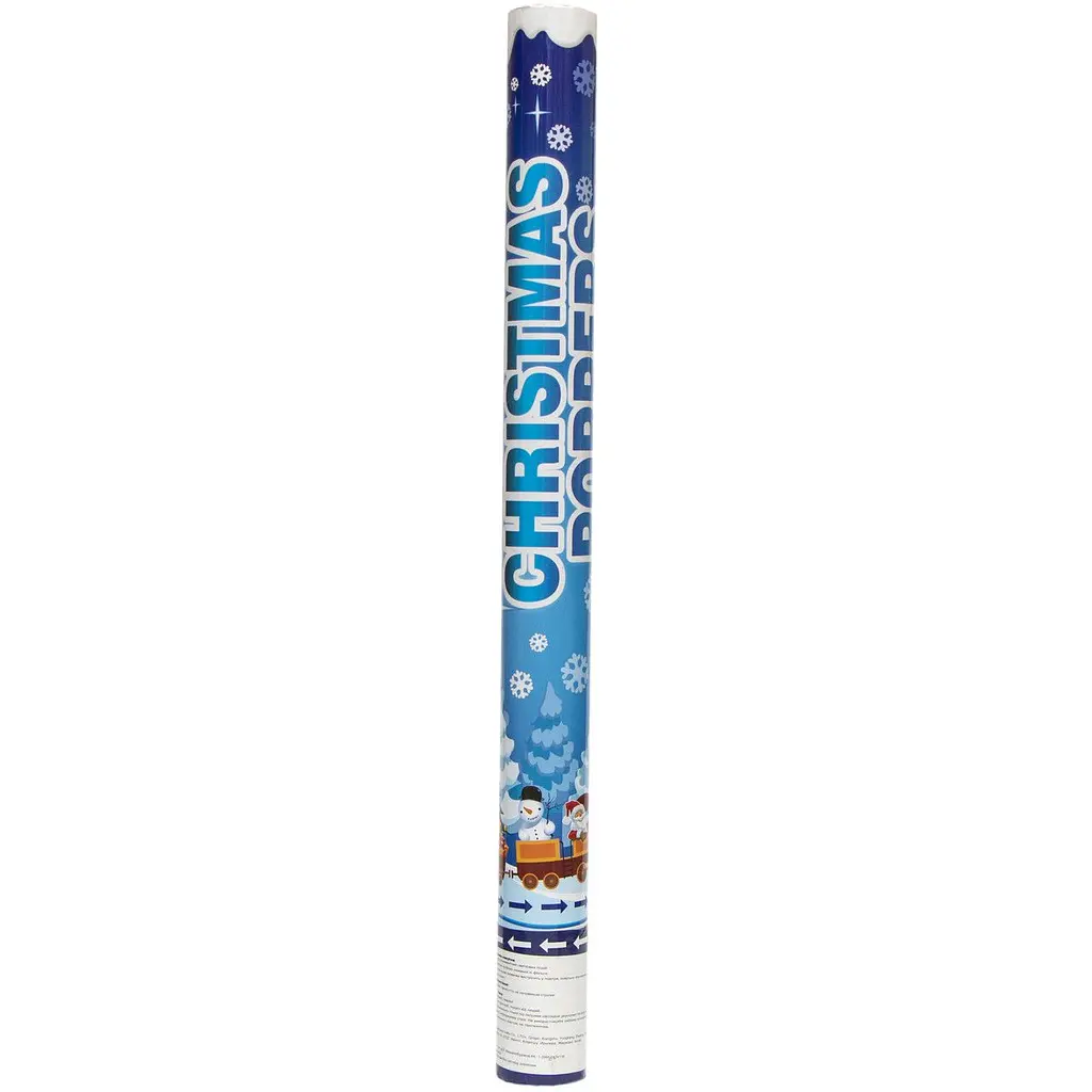 Хлопушка пневматическая Devilon Christmas Poppers 98.5 см белые и серебристые снежинки из фольги (401093-1) - фото 2