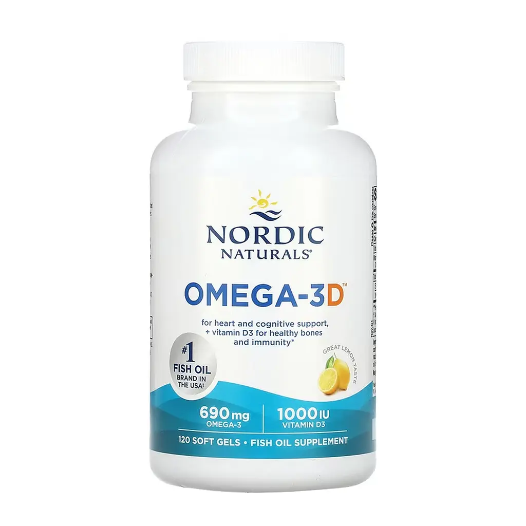 Омега-3 риб'ячий жир Nordic Naturals для серця, мозку та зору 120 софтгелів - фото 3