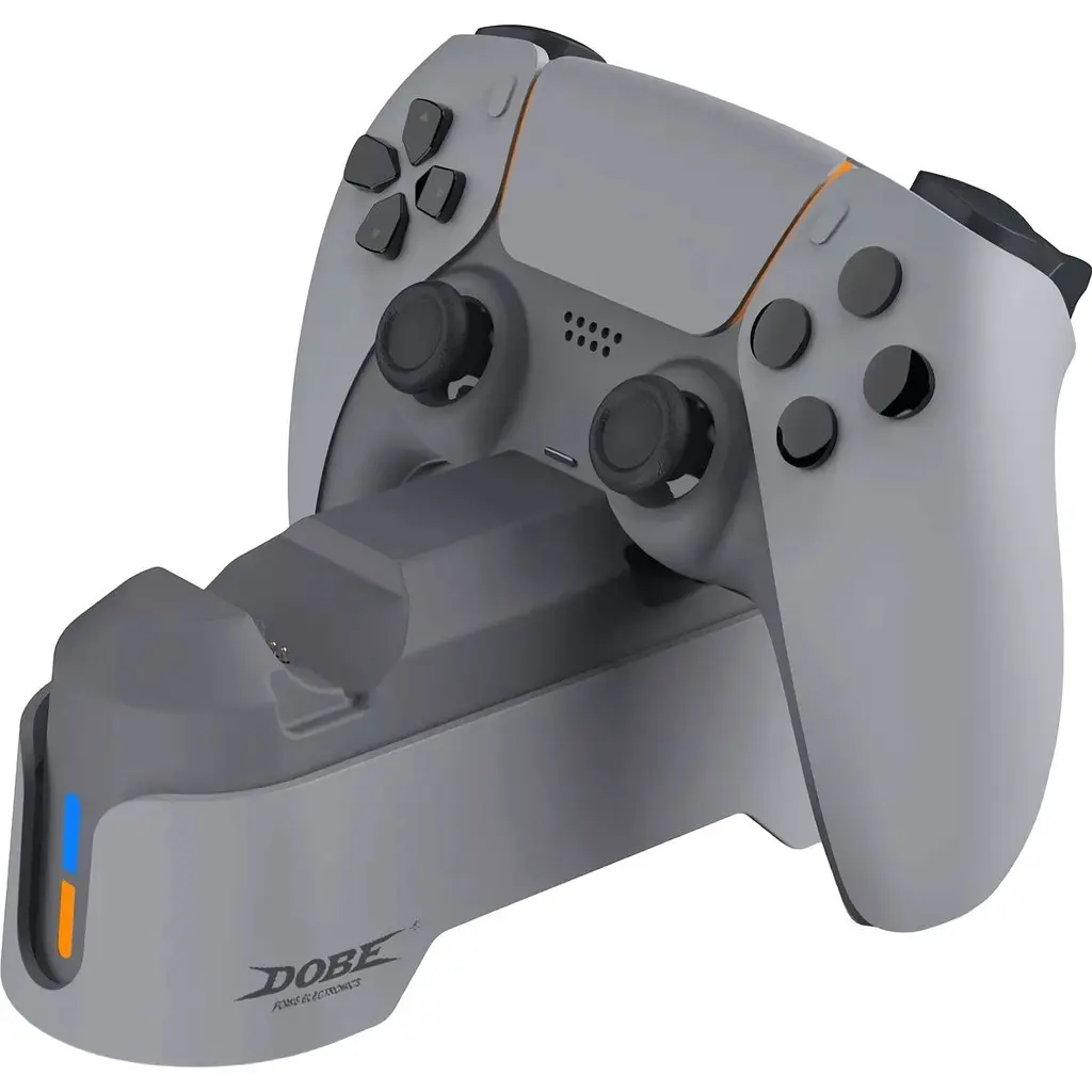 Зарядна станція Dobe Dual Charging Dock TP5-1501X для DualSense Sony PS5 Gray [125877] - фото 6