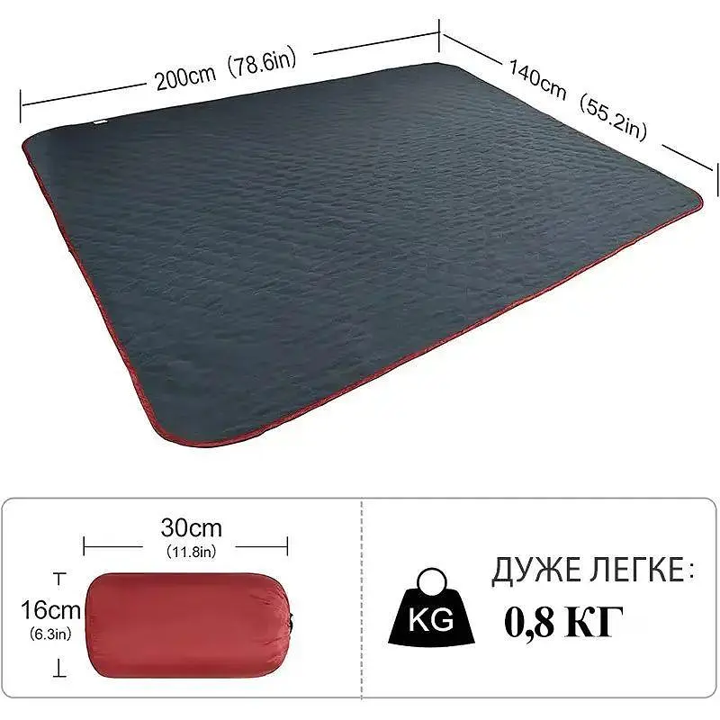 Плюшеве покривало похідне флісове укривало плед із чохлом камуфляж 200*140 см Solve KT7000908 - фото 2