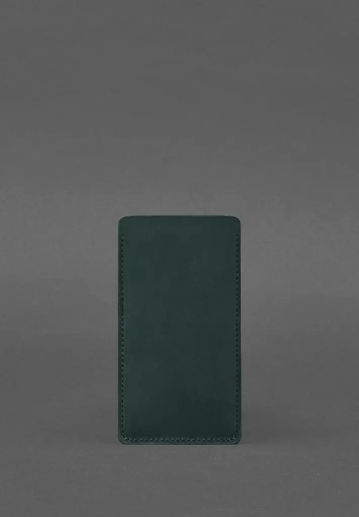 Кожаный чехол для iPhone 12 Зеленый Crazy Horse - фото 3