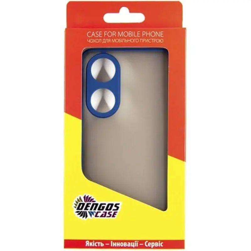 Чохол до мобільного телефона Dengos Kit for OPPO A98 5G case + glass (Blue) - фото 4
