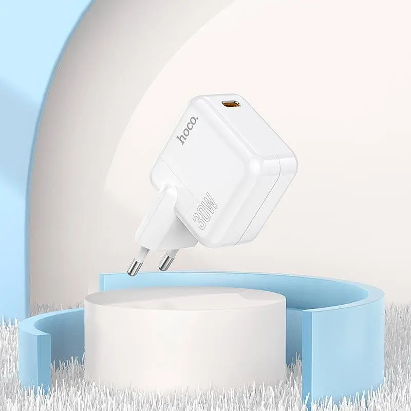 Адаптер мережевий HOCO Advantage single port charger C112A сам блок білий - фото 4