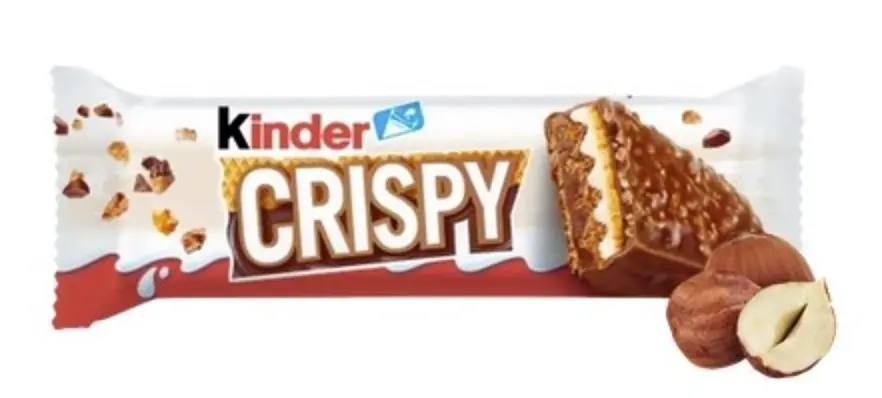 Вафельний батончик Kinder Crispy з шоколадно-горіховою начинкою 34 г - фото 6