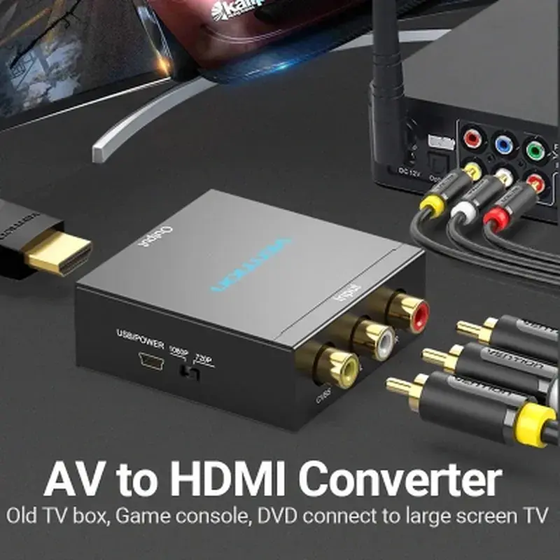 Конвертор RCA to HDMI black Vention (AEFB0) - фото 2