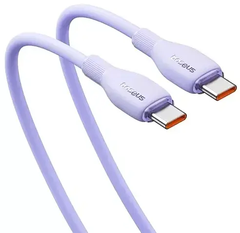 Кабель Baseus Pudding Series Fast Charging Cable Type-C to Type-C 100W 2m P10355702511-01 Purple - фото 3