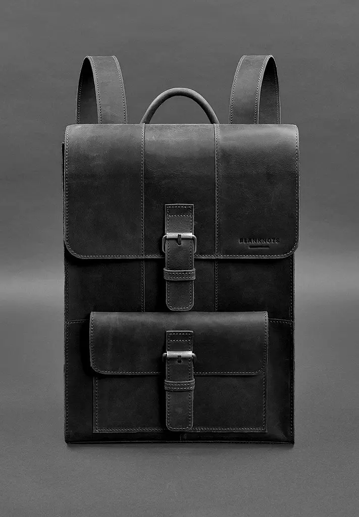 Шкіряний рюкзак Brit чорний Crazy Horse - фото 3