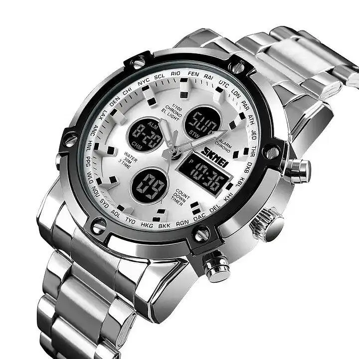 Наручний годинник чоловічий Skmei 1389 Silver - Silver, 1389SI (12320) - фото 2
