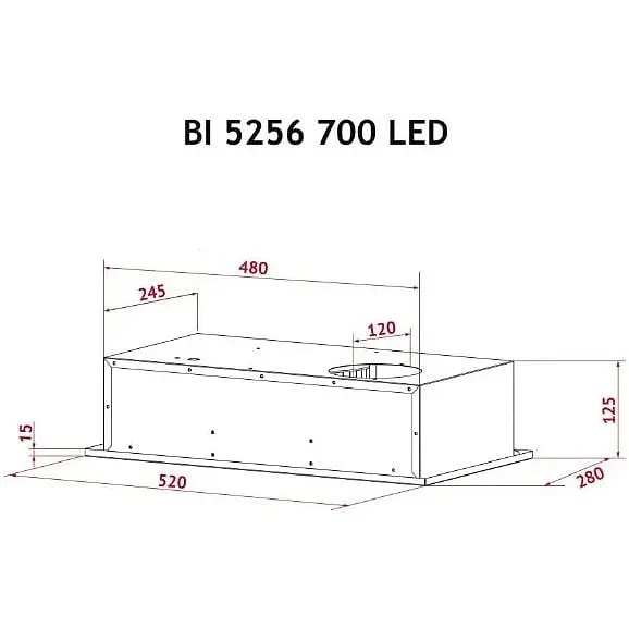Витяжка вбудована Perfelli BI 5256 BL 700 LED - фото 10
