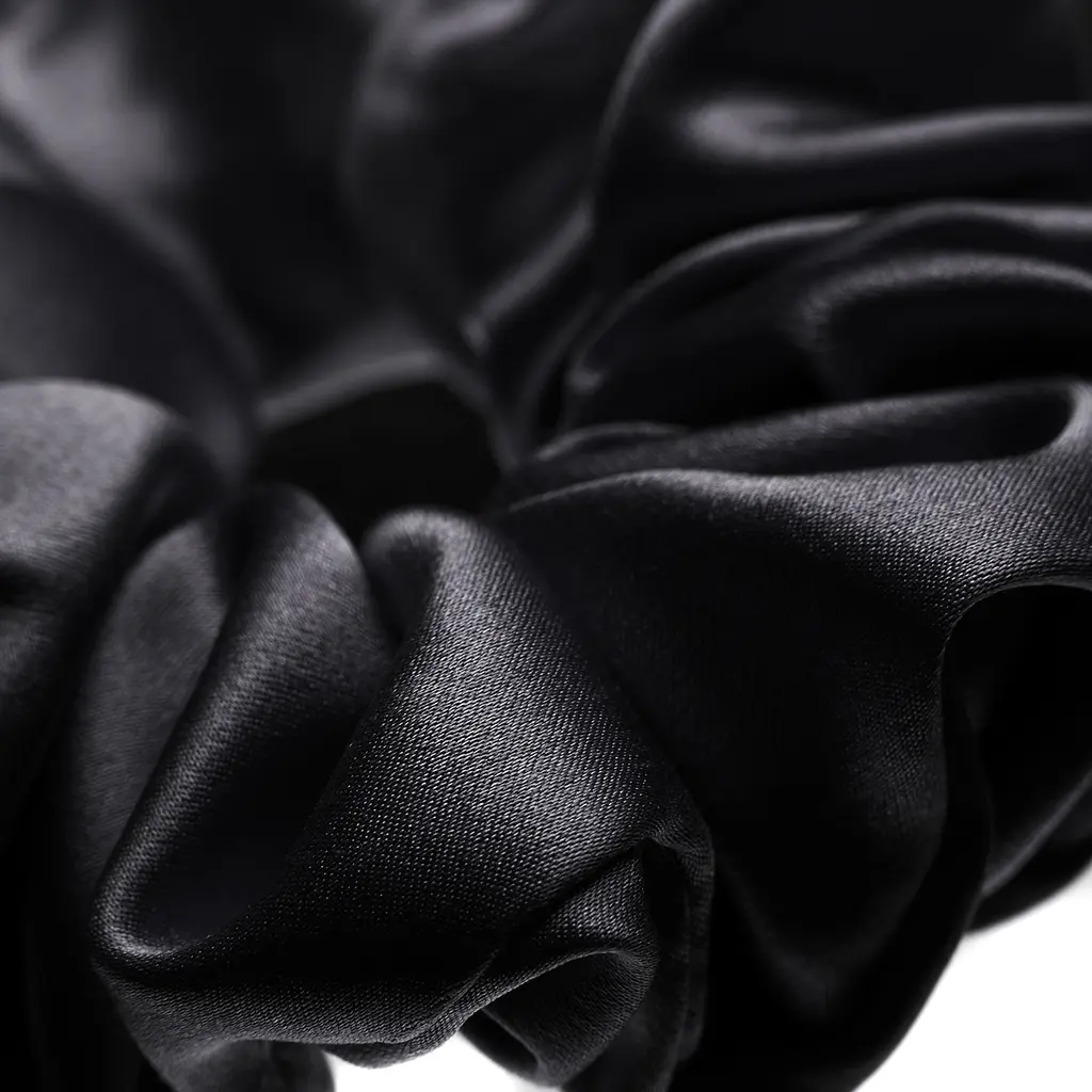 Набір із 2 шовкових резинок для волосся Чумацький Шлях S+L - два режими фіксації чорний (1242-02) - фото 5