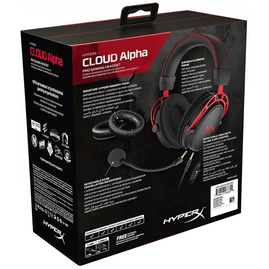 Навушники з мікрофоном HyperX Cloud Alpha (HX-HSCA-RD/4P5L1AM) - фото 8