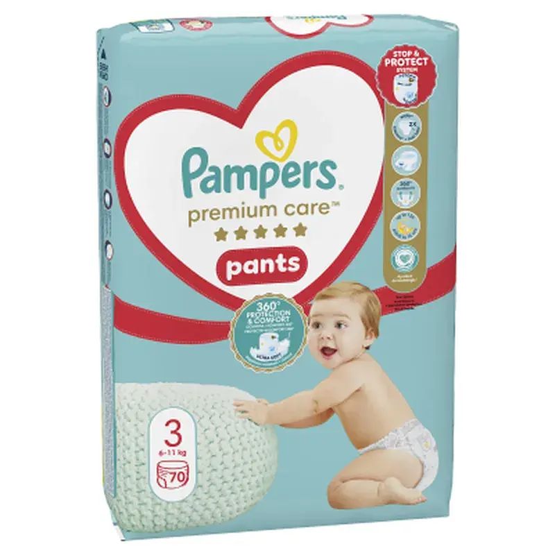 Підгузки Pampers Premium Care Pants Midi Розмір 3 70 шт (8001090759955) - фото 2