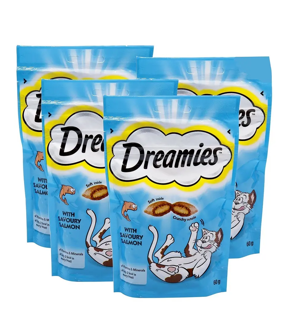 Ласощі для котів Dreamies Cat подушечки з лососем 60 г 037962 - фото 3